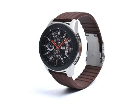 Correa Silicona Stripe Adaptable Ticwatch E3 Marrón