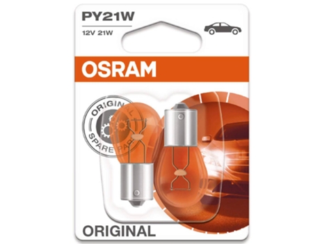 Juego de 2 Bombillas OSRAM PY21W Original Line® Blister (3200K - Halogéno - 14 x 10 x 5 cm)