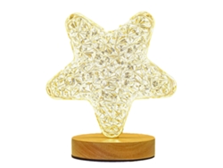 Yncm2026-lámpara De Mesa Decorativa Noche Luminaria De Dormitorio Estilo Estrella Cristal Ornamentos Románticos Para Mesita De Noche