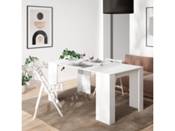 Mesa Consola extensible 160 Para 8 comensales Comedor y cocina Blanco SKRAUT HOME