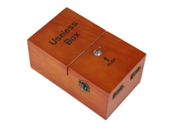 Caja Aburrida De Juguete (divertida Y Creativa Con Apagado Automático) Caja Inútil (de Madera Marrón)