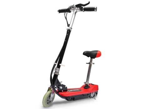vidaXL Patinete eléctrico con asiento 120 W rojo