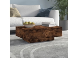 Mesa de Centro de Apoyo 90X60X31 Cm Derivados de Madera Roble Ahumado