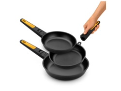 Sartenes BRA Fast Click (3 Un - 18 cm - 22 cm - 26 cm - Aluminio)