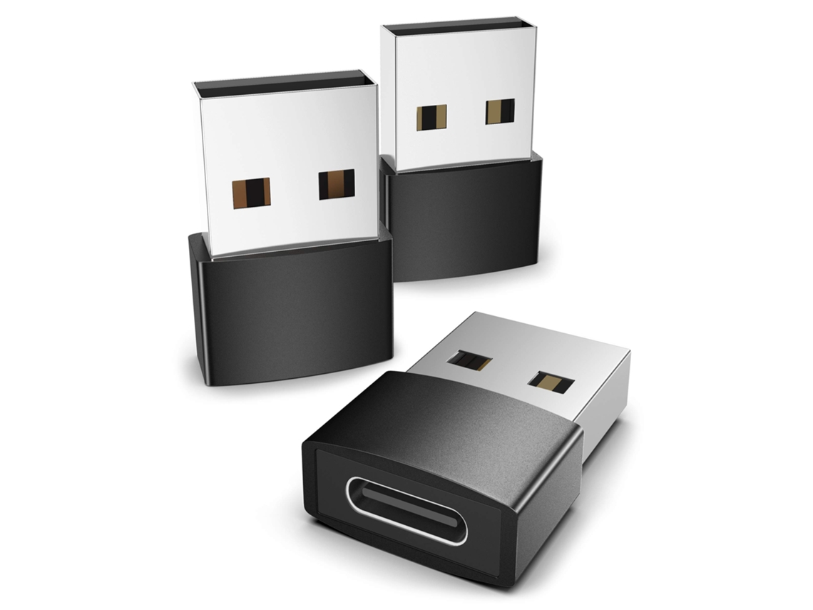 Adaptador USB C hembra a USB macho, paquete de 4, compatible con iPhone 13, 12 Pro Max, etc. Hjkjyx