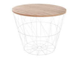 Mesa auxiliar de metal blanco 'Kumi' Ø38x30,5cm WELLHOME