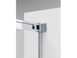 Mampara De Ducha Frontal 1+1 Thalassa (basic) 120 Cm Perfil Cromo Cristal Transparente