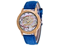 Reloj De Pareja De Cuarzo Con Correa De Lona Y Dial Redondo Zhoulianfa (azul)