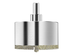 Broca de diamante de 68 mm con guía para vidrio, azulejos, cerámica y mármol.