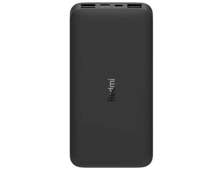 Powerbank XIAOMI Redmi (10000 mAh - 2 USB - USB-C - MicroUSB - Negro)