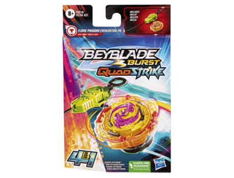 Figura de Acción BEY BLADE Beyblade Burst QuadStrike, Kit inicial con top Flame Pandora Everlasting P8 (Edad Mínima: 8 años)