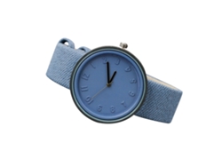 Reloj De Pulsera Para Parejas De Estudiantes Con Números Arábigos, Correa De Poliuretano Y Movimiento De Cuarzo Azul.