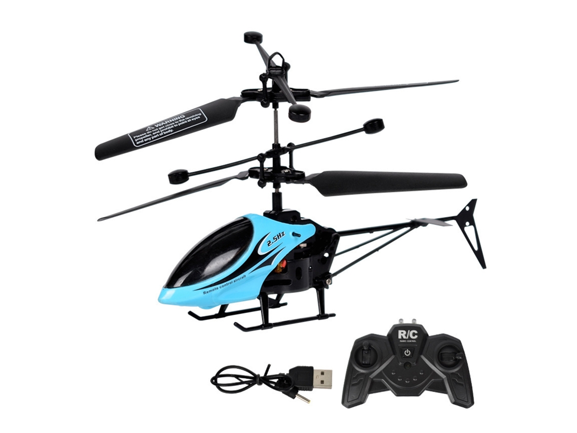 Helicóptero Teledirigido Recargable Por Usb Y Resistente A Caídas Para Niños - Azul