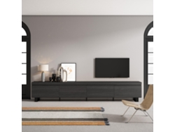 Mueble TV, Televisión, 320x57x35 cm, Para TV gran formato, Diseño industrial, Negro SKRAUT HOME