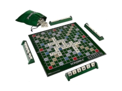 Scrabble Edición Grande Plegable Con Tablero De Madera Giratorio - ¡novedad!