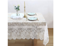 2026altiro-mantel Blanco Con Estampado De Bragas, 150x300cm, Bordado, Ideal Para Decoración De Bodas Rústicas Y Fiestas Al Aire Libre.