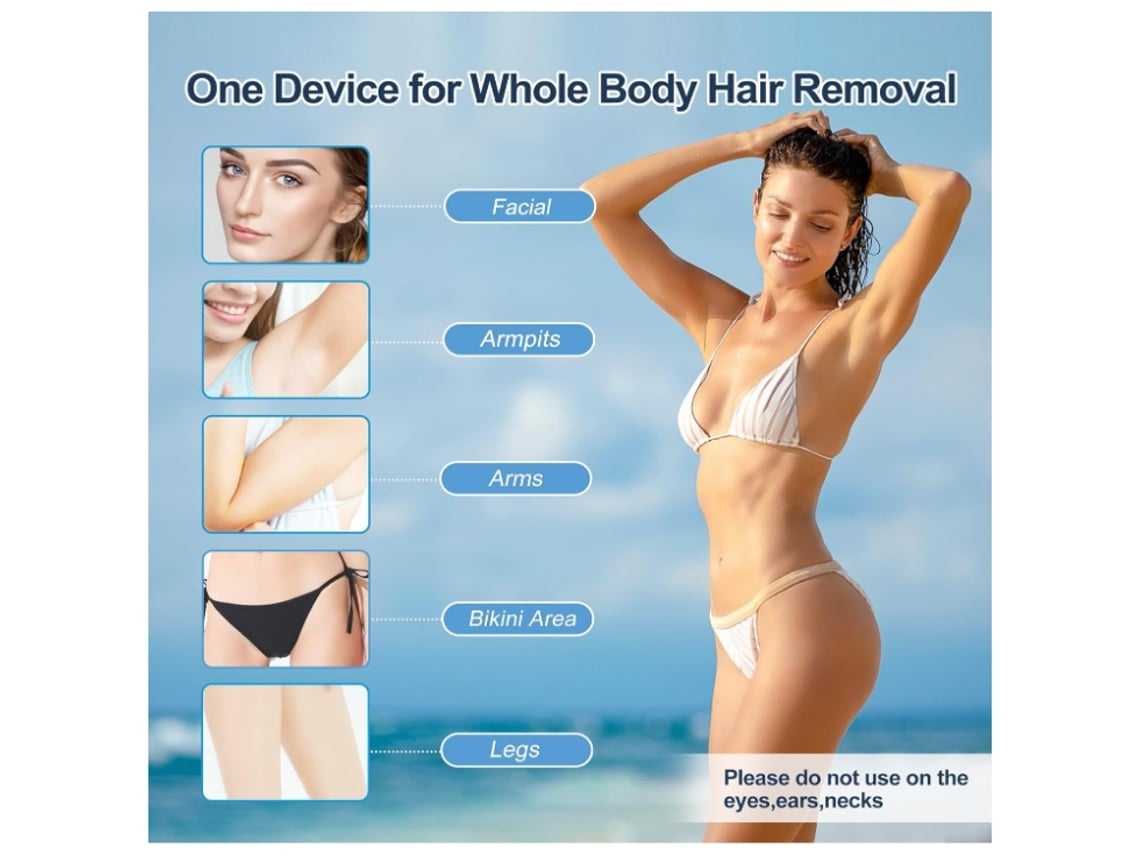 Dispositivo de depilación Ipl para mujer, sistema láser indoloro permanente para Contorno de Bikini, parte superior de la cara, axila, espalda, YEMAESRE