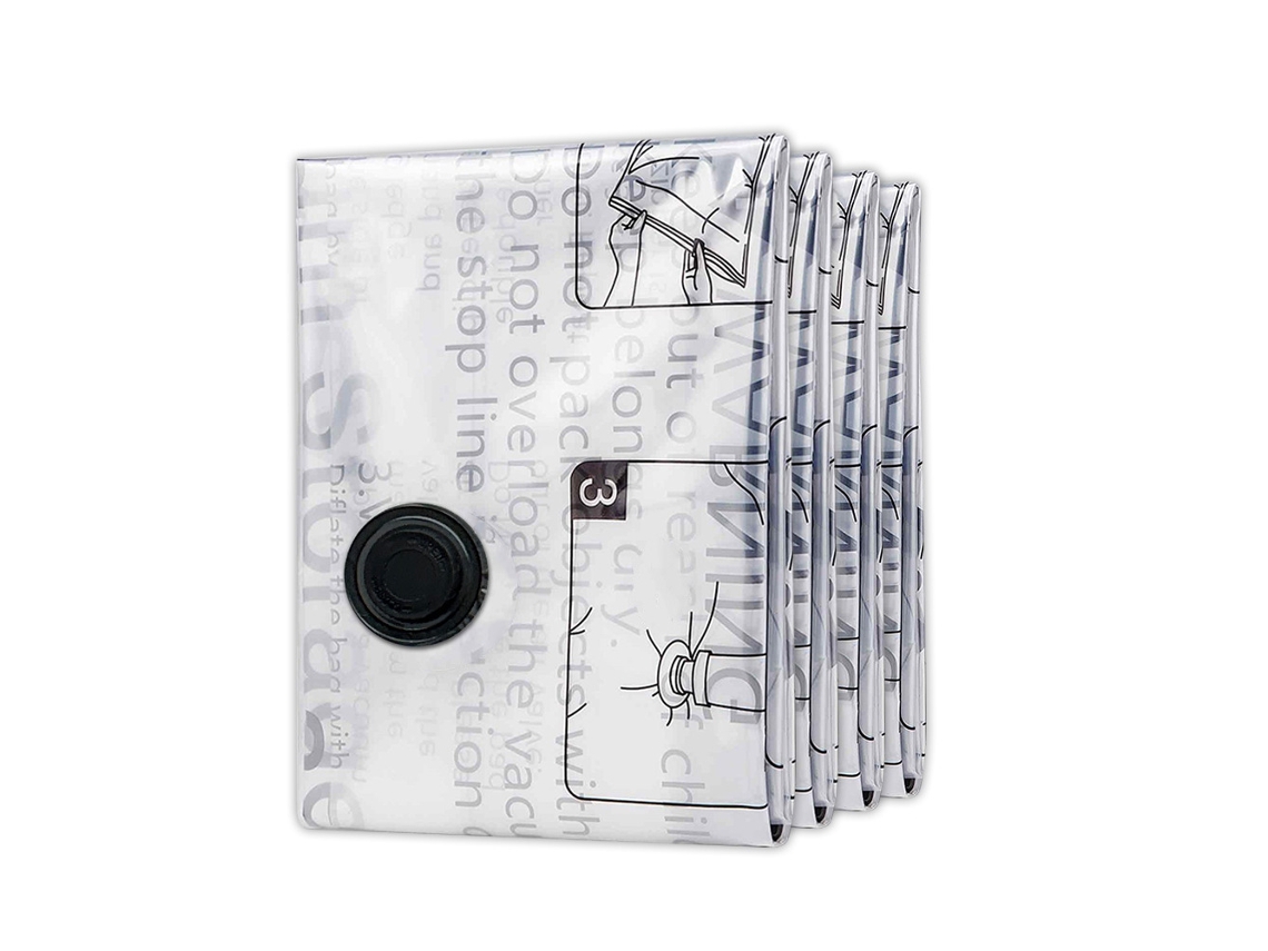 Bolsas De Almacenamiento Al Vacío, Bolsas De Compresión Duraderas Que Ahorran Espacio Para Ropa Y Ropa De Cama (4 Unidades/40x60cm) Digitallab