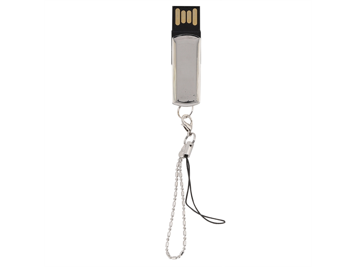 16g Mini Pen Drive Usb Portátil Con Pedreria Y Cadena Para Windows Vista/7/10/mac Plata
