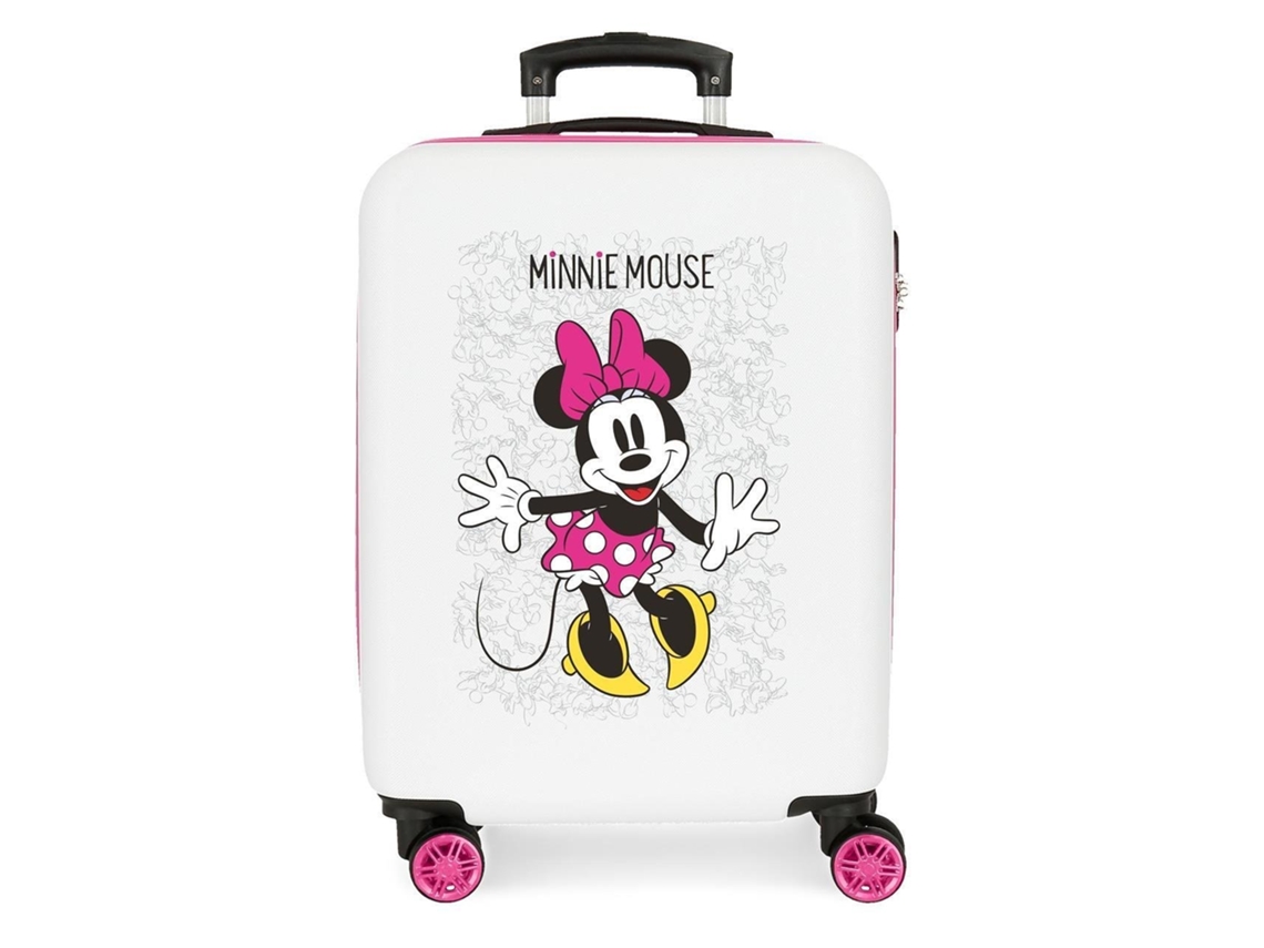 Maleta de Cabina para Niños DISNEY Minnie Enjoy The Day Blanca (50x38x20cm - 33L)