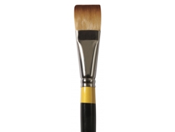 Pincel Sintetico Plano Corto Acrilico Mango Corto S.55 (1'' 25,4 Mm)