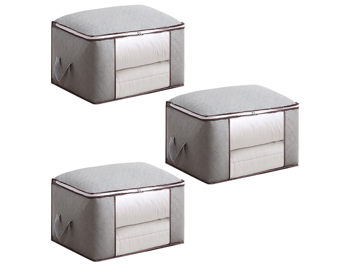 Caja de Almacenaje Guardar Ropa Ventana JEIIBRZUI Gris (27x21x10cm)