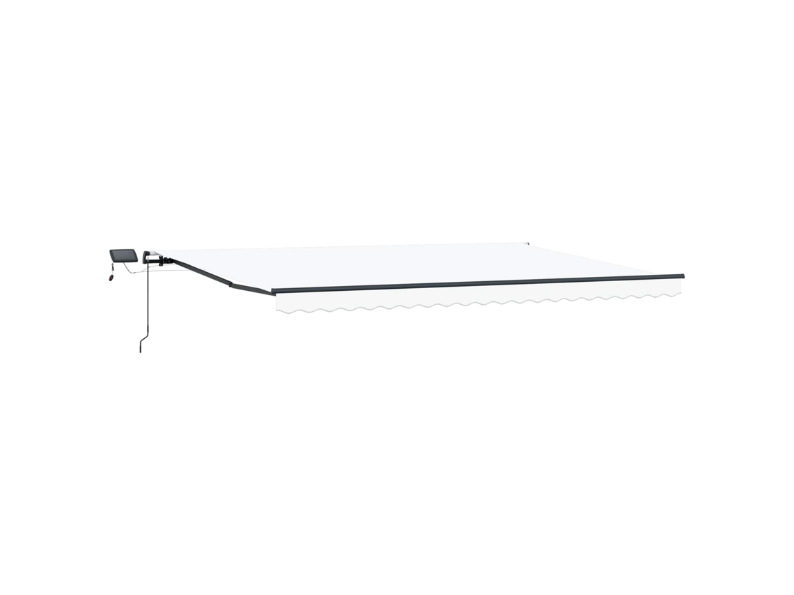 Maison Exclusive - Toldo Retráctil Con Luces De Tiras Led Manual 500 X 350 Cm Tela