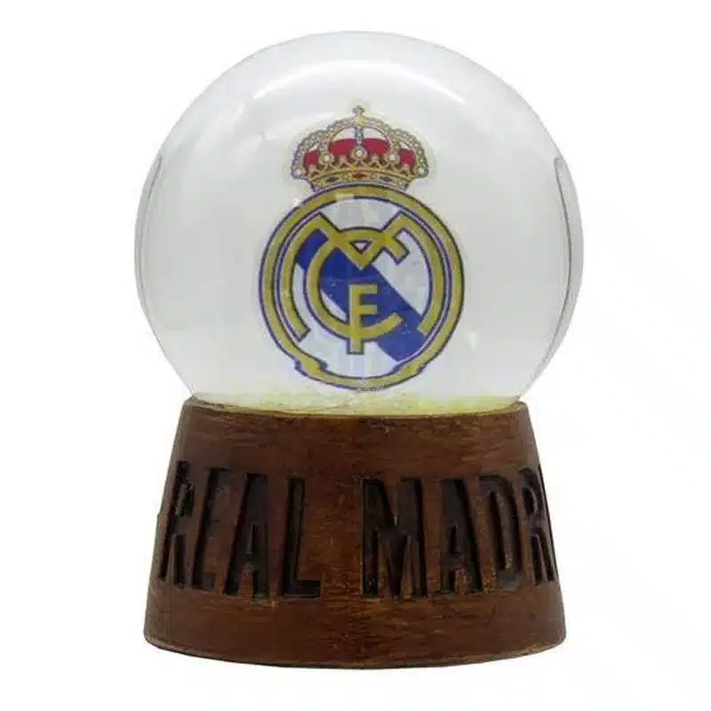 Bola De Nieve Escudo Del Real Madrid Con Pie De Madera Sb 21 Rm Cyp Cypmás De 4 Años