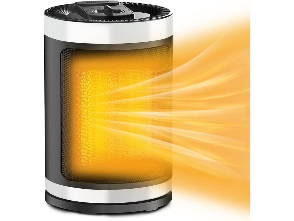 Calefactor Eléctrico De Sobremesa De 1500 W Con 3 Velocidades Y Protección Anticaída, Funcionamiento Silencioso.