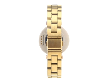 Correa de reloj de acero inoxidable de tres cuentas Xiaoman desmontable a mano para Garmin Lily (dorado)