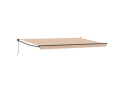 Toldo retráctil manual Vidaxl de rayas multicolor, poliéster multicolor (300 x 250 cm)