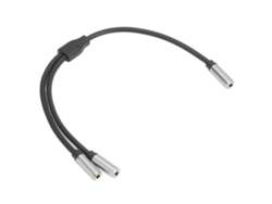 Cabo Adaptador 3.5mm Fêmea Para Fêmea Estéreo Hifi 1 Para 2 Conector Para Fones De Ouvido Telefone Tablet 0.98ft