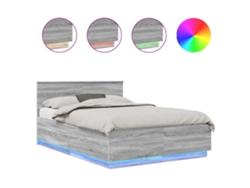 Maison Exclusive - Estructura De Cama Con Cabecera Gris Sonoma 140 X 200 Cm