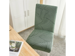 1 paquete de funda protectora extraíble para silla de comedor para el hogar, restaurante-verde matcha-Tamanho universal LUUCOZK