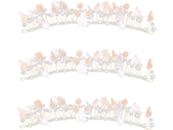 Tiara De Casamento De 3 Peças Em Liga Metálica Com Pérolas Artificiais, Acessório Elegante Para Noivas Em Estilo Náutico.