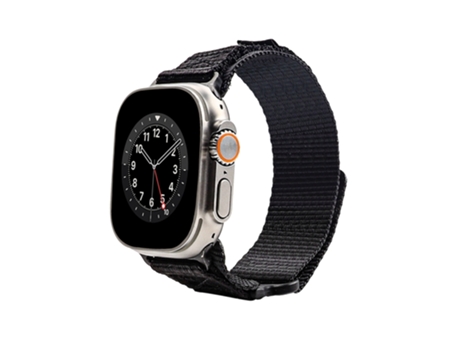 Correa de nailon para reloj inteligente de dos secciones para Apple Watch Ultra 49 mm (negro)