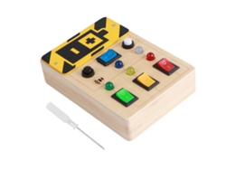 2026-tablero Sensorial Iluminado De Madera Portátil Con Interruptores Led Juguete Educativo Silencioso Para Niños Y Niñas