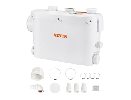 Vevor Bomba de Descarga de Triturador Sumergible de Sótano 500 W con 3 Entradas de Agua