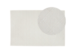 Alfombra de pelo corto BELIANI Ellek de Lana Blanco 160x230