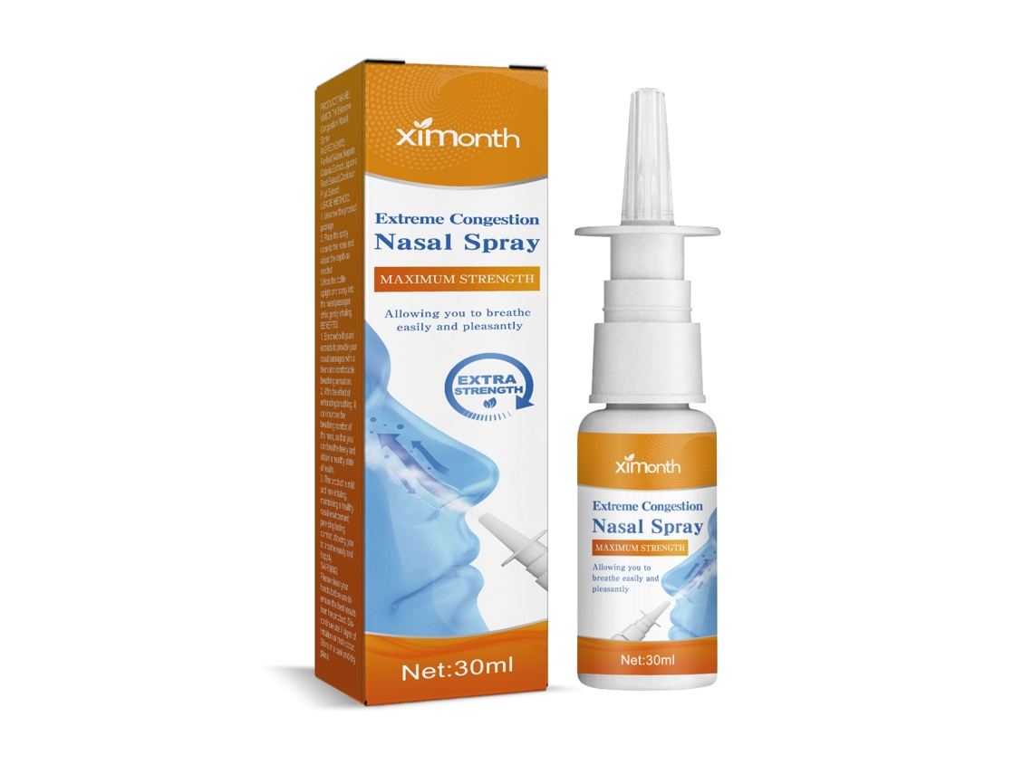 Spray nasal calmante para un alivio rápido.