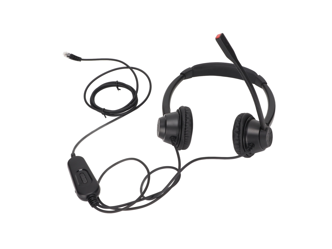 Auriculares H390d-rj9-mva Con Micrófono, Cancelación De Ruido, Plug And Play Para Centros De Llamadas Y Oficinas.