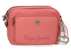 Bolso de hombro Corin de poliéster con detalles en piel sintética color terracota de Pepe Jeans