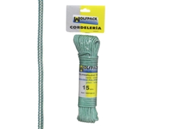 Cuerda Trenzada Polipropileno Blanca / Verde (Madeja 15 m.) WOLFPACK LINEA PROFESIONAL