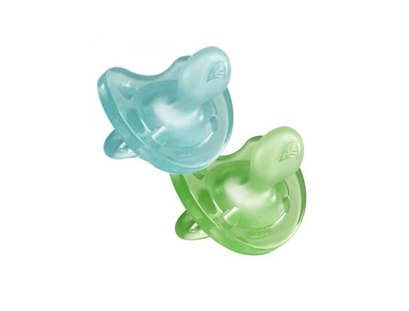 Pack 2 Chupetes CHICCO 6 a 12 meses Verdes (2 Un)
