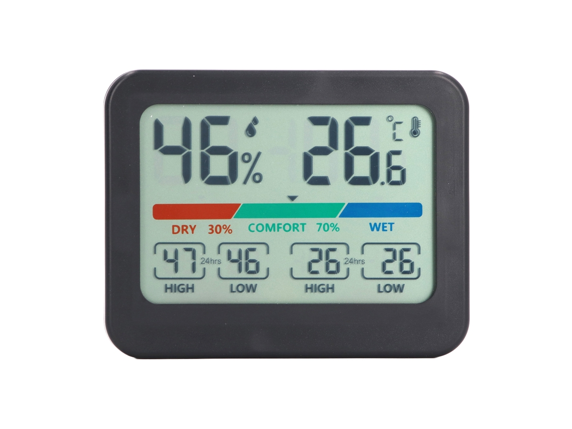 Termómetro Higrómetro Digital Lcd Con Succión Magnética, Monitor De Temperatura Y Humedad Para Ambientes Domésticos.