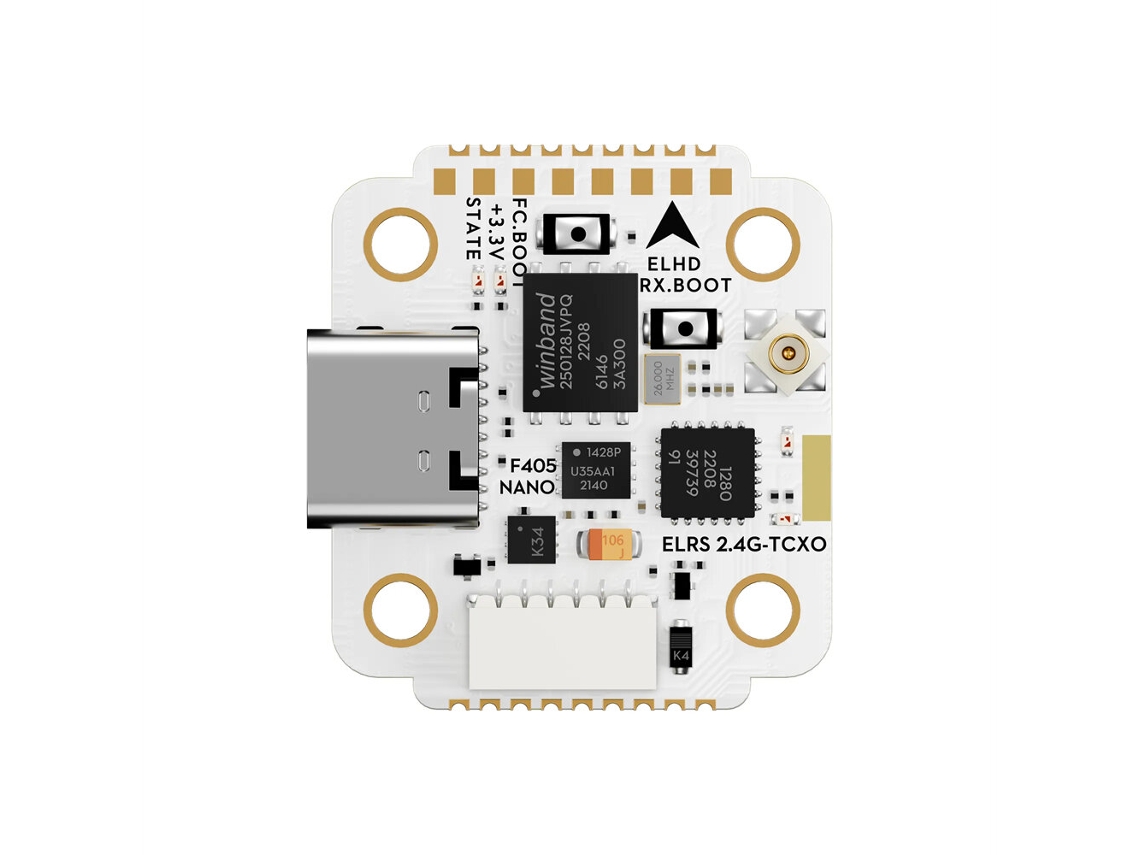 Fc+20a Esc16mm*16mm Flywoo Goku Gn405 Nano Hd 20a 2-4s Stack V3 Con Txco Elrs 2.4ghz Compatible Con Dji O4 / O4 Pro Fpv Racing Drone