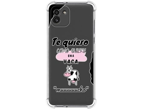 Carcasa para Samsung Galaxy A03 TUMUNDOSMARTPHONE Dibujos Antigolpes Vaca Multicolor
