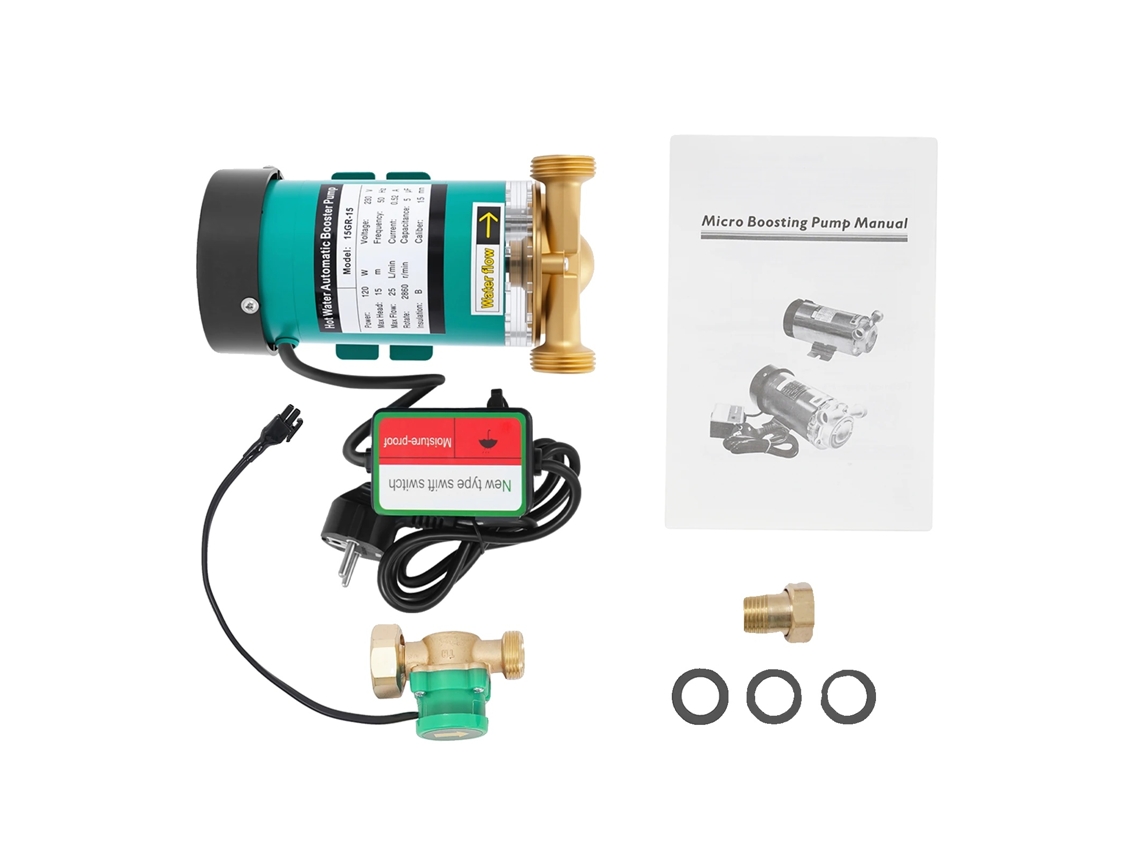 Bomba de refuerzo de presión OEM con funcionamiento automático, construcción de acero inoxidable, UE, 220 V, color cian