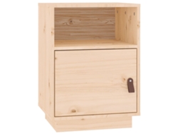 Mesita de Noche 40X34X55 Cm Madera de Pino Maciza