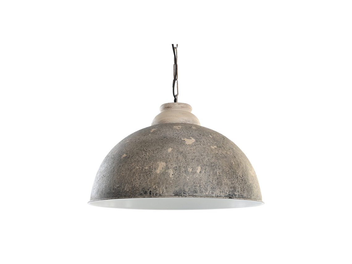 Lámpara de techo de metal y madera, marrón, 62x62x62cm ALEXANDRA HOUSE LIVING